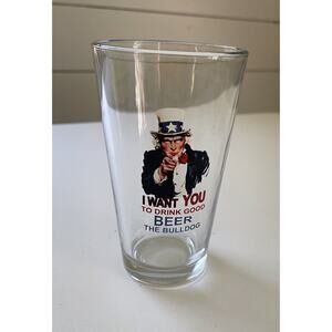 Uncle Sam Pint Beer Glass 
I Want You To Drink Beer The Bulldog